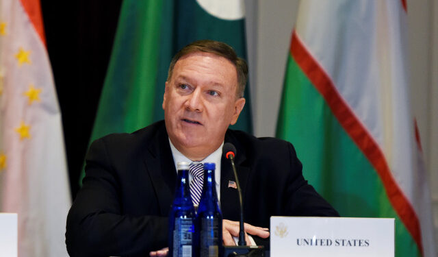 El secretario de Estado de Estados Unidos, Mike Pompeo, habla antes de una reunión con ministros de Relaciones Exteriores de estados de Asia Central en el margen de la Asamblea General de Naciones Unidas, en Nueva York, Septiembre 22, 2019. REUTERS/Mark Kauzlarich