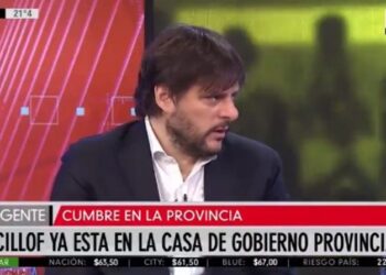 El diputado de la ciudad atónoma de Buenos Aires del partido Frente de Todos, Leandro Santoro. Foto captura video.