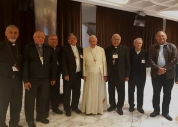 Padres Sinodales venezolanos junto al Papa Francisco. 15Oct 2019. Foto: @CEVmedios.