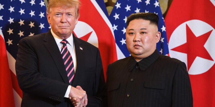 Kim Jong-un y Donald Trump.