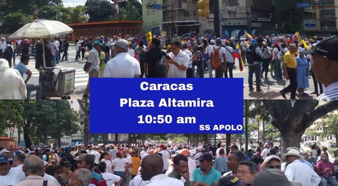 Plaza Altamira. 16Nv. Foto Twitter Centro de Comunicación Nacional.