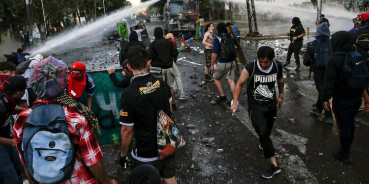 Protestas Chile. Foto agencias.