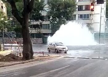 Tubería aguas blancas El Cafetal. Foto captura de video.