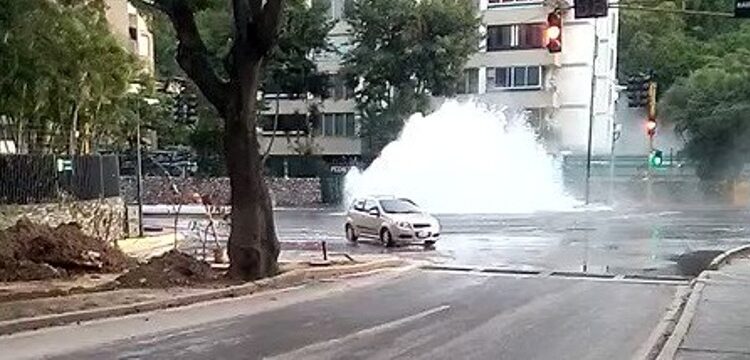 Tubería aguas blancas El Cafetal. Foto captura de video.