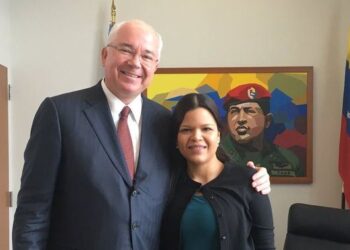 María Gabriela Chávez y Rafael Ramírez. Foto de archivo.