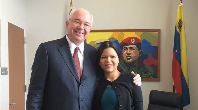 María Gabriela Chávez y Rafael Ramírez. Foto de archivo.