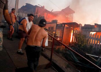 Incendio Valparaíso Chile. Foto agencias.