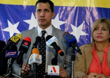 Juan Guaidó. Pdte. (E) de Venezuela y la Dip. AN Yanet Fermín. Foto de archivo.