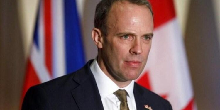 El ministro británico de Asuntos Exteriores, Dominic Raab. Foto de archivo.