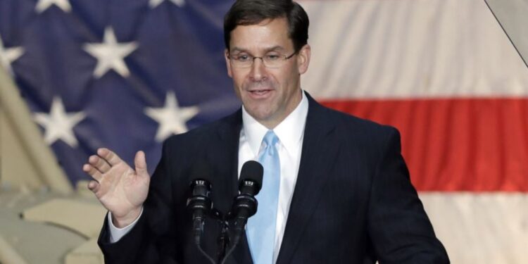 El secretario de Defensa de EEUU, Mark Esper. Foto de archivo.