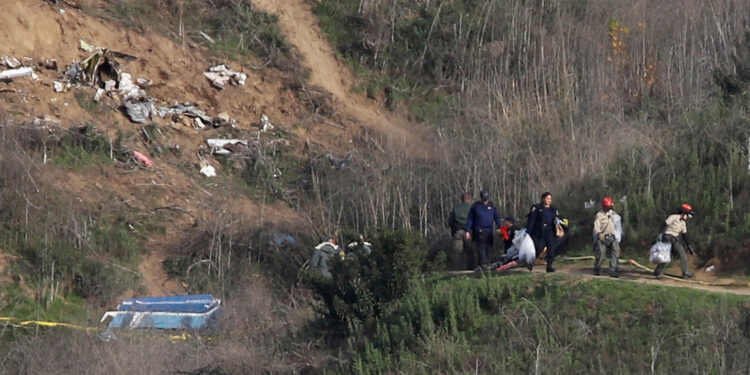 Helicóptero Kobe Bryant. Foto agencias.