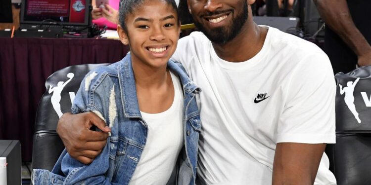 LAS VEGAS, NEVADA - JULY 27:  Gianna Bryant and her father, former NBA player Kobe Bryant, attend the WNBA All-Star Game 2019 at the Mandalay Bay Events Center on July 27, 2019 in Las Vegas, Nevada. NOTE TO USER: User expressly acknowledges and agrees that, by downloading and or using this photograph, User is consenting to the terms and conditions of the Getty Images License Agreement.  (Photo by Ethan Miller/Getty Images)