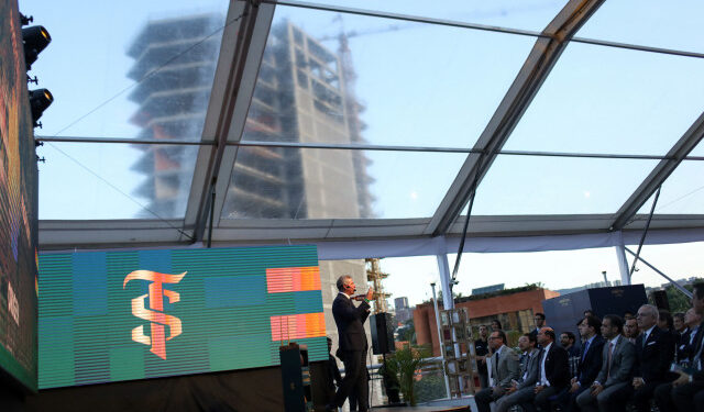 Alberto Vollmer, president of Santa Teresa rum house, speaks during his company's public share offering in Caracas, Venezuela January 24, 2020. Picture taken January 24, 2020. REUTERS/Manaure Quintero