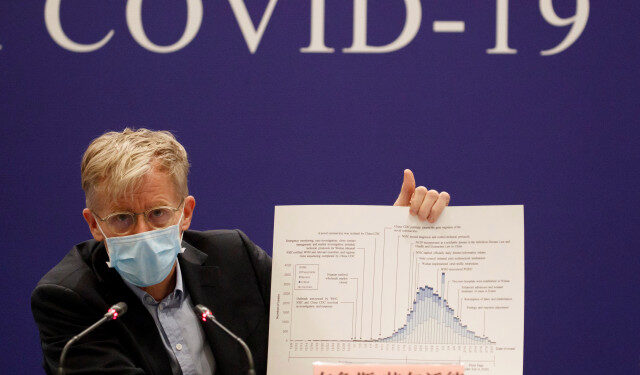 Bruce Aylward of the World Health Organisation (WHO) attends a news conference of the WHO-China Joint Mission on Covid-19 about its investigation of the coronavirus outbreak in Beijing, China, February 24, 2020. REUTERS/Thomas Peter