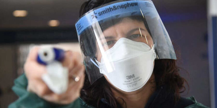 Coronavirus. Italia. pruebas. Foto de archivo.