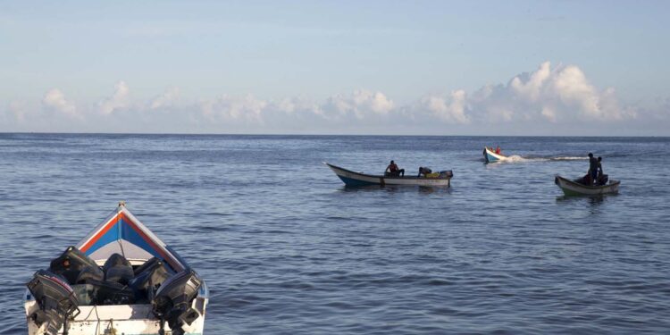 A boat loaded with containers is seen in the bay of Rio Caribe, a town near caribbean islands, in the eastern state of Sucre, Venezuela October 30, 2015. Driven by a deepening economic crisis, smuggling across Venezuela's land and maritime borders - as well as illicit domestic trading - has accelerated to unprecedented levels and is transforming society. Although smuggling has a centuries-old history here, the socialist government's generous subsidies and a currency collapse have given it a dramatic new impetus. To match Insight VENEZUELA-SMUGGLING/  Picture taken October 30, 2015.  REUTERS/Carlos Garcia Rawlins