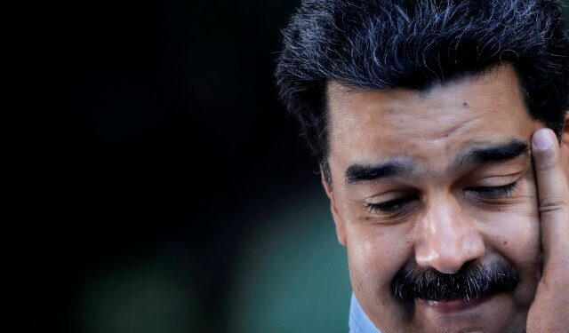Venezuela's President Nicolas Maduro pauses as he speaks during a gathering in support of his government in Caracas, Venezuela February 7, 2019. REUTERS/Carlos Barria