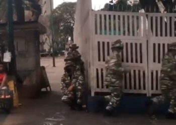 Prácticas de combate San Bernardino. Foto captura de video.