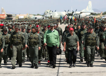 Venezuela's President Nicolas Maduro attends a military exercise in Maracay, Venezuela January 29, 2019. Picture taken January 29, 2019. Miraflores Palace/Handout via REUTERS ATTENTION EDITORS - THIS PICTURE WAS PROVIDED BY A THIRD PARTY.