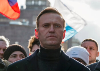 FILE PHOTO: Russian opposition politician Alexei Navalny takes part in a rally to mark the 5th anniversary of opposition politician Boris Nemtsov's murder and to protest against proposed amendments to the country's constitution, in Moscow, Russia February 29, 2020. REUTERS/Shamil Zhumatov -/File Photo