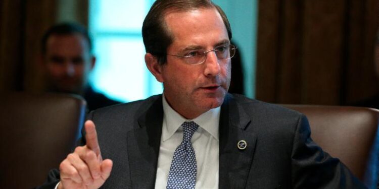 El secretario de Salud y Servicios Humanos de Estados Unidos, Alex Azar. Foto agencias.