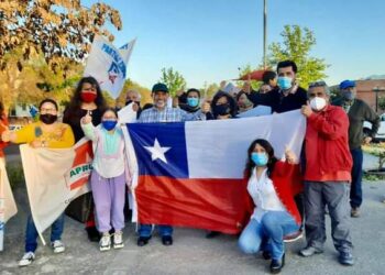 Gran banderazo en Chile. Foto Twitter.