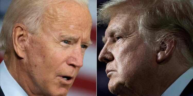 Joe Biden y Donald Trump. Foto collage.