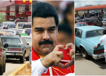 Maduro gasolina. Foto collage NotiVenezuela