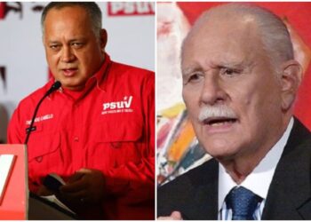 Diosdado Cabello y José Vicente Rangel. Foto collage.