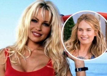 Lily James y Pamela Anderson. Foto de archivo.