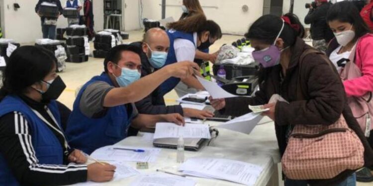 Simulacro electoral Ecuador. Foto de archivo.