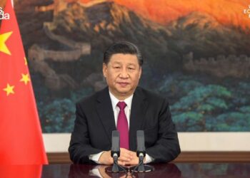 Xi Jinping, durante su discurso en el Foro Económico Mundial (AFP)