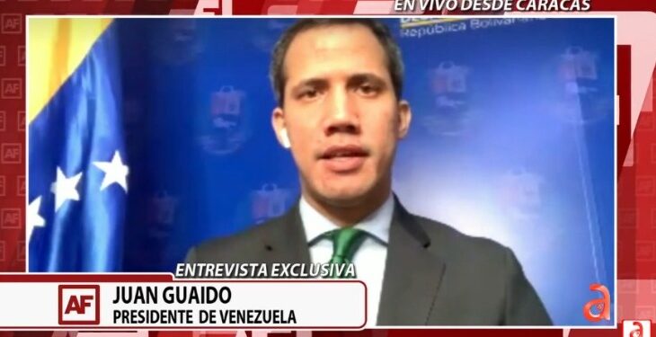 A Fondo de América TeVé, Pdte. (E) Juan Guaidó. Foto captura de video.