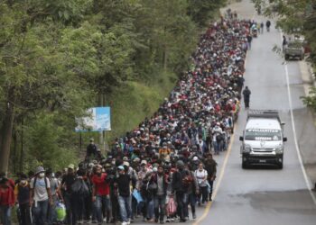 Caravana migrantes Guatemala. Foto de archivo.