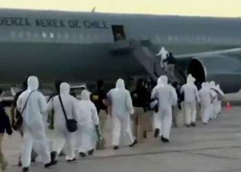 Venezolanos deportados. Chile. Foto captura de video.