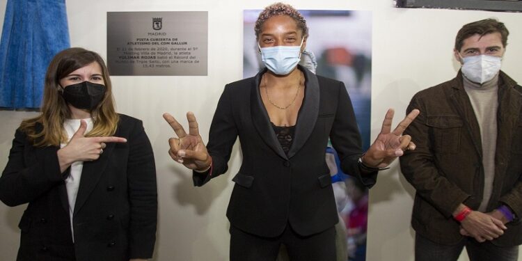 Yulimar Rojas, homenajeada por el Ayuntamiento de Madrid. Foto agencias.