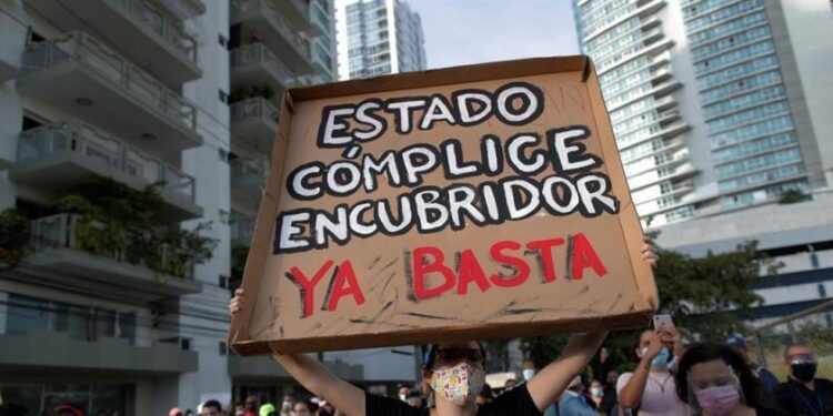 Albergue Panamá. protesta. Foto agencias.