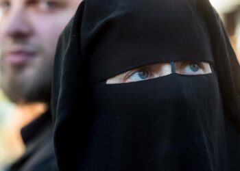 Burka. Suiza. Foto de archivo.