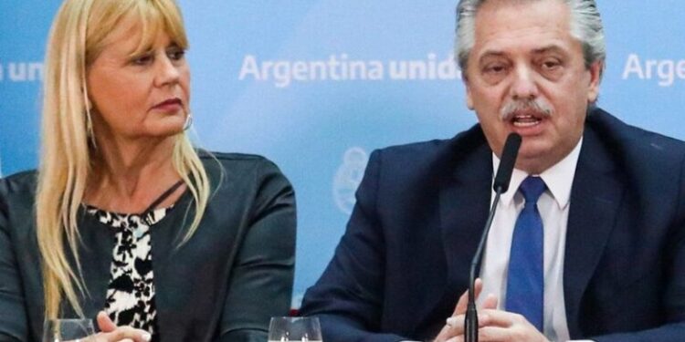 La ministra de Justicia argentina, Marcela Losardo y el presidente Alberto Fernández. Foto de archivo.