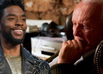 Anthony Hopkins & Chadwick Boseman (+). Foto de archivo.