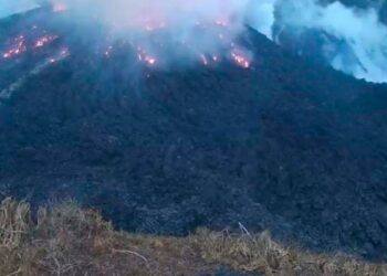 El volcán La Soufriere en San Vicente y las Granadinas. Foto agencias.