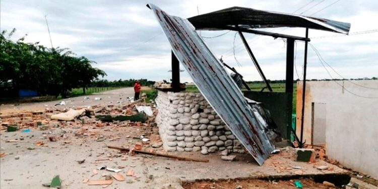 El puesto militar que las FARC atacaron en la entrada de Tres Esquinas, Apure