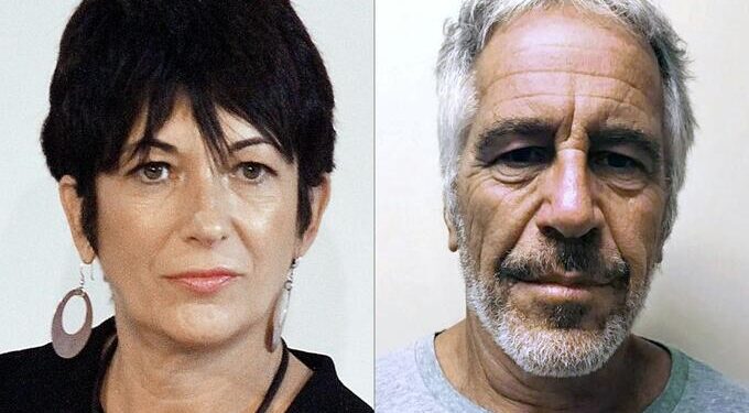 Ghislaine Maxwell y Jeffrey Epstein. Foto de archivo.