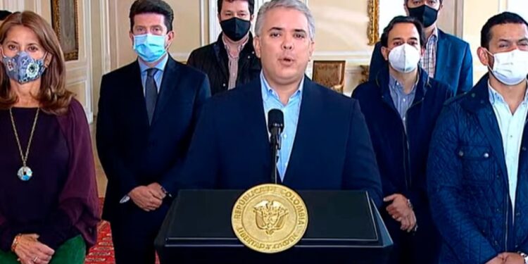 Presidente de Colombia, Iván Duque. Foto captura de video.