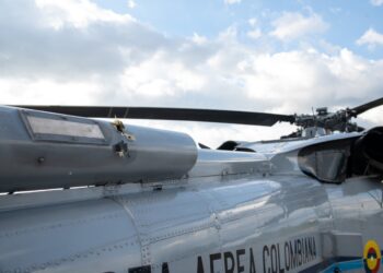 Helicóptero Iván Duque. Foto Cesar Carrión fotografo de Presidencia Colombia.