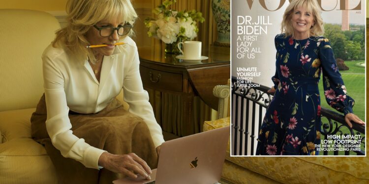 Jill Biden, Vogue. Foto de archivo.