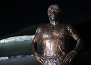 Maradona. plaza Rio de Janeiro Brasil. Foto agencias.