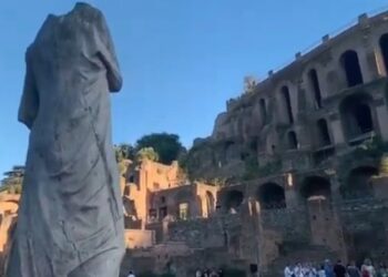 Casa de las Vestales, Foro Romano. Foto captura de video EFE.