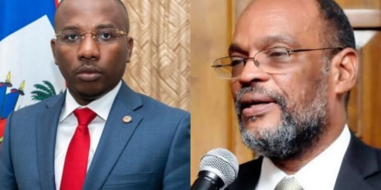El nuevo primer ministro de Haití, Ariel Henry y Claude Joseph canciller de Haití. Foto de archivo.