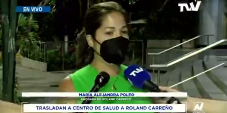 María Alejandra Poleo, abogada del periodista Ronald Carreño. Foto captura de video.